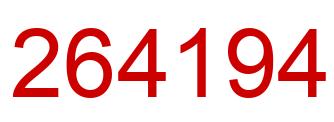 Number 264194 red image