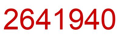 Number 2641940 red image