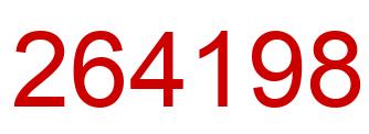 Number 264198 red image