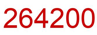Number 264200 red image
