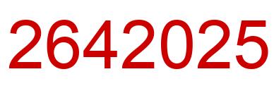 Number 2642025 red image