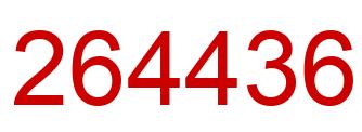 Number 264436 red image