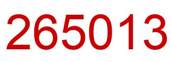 Number 265013 red image