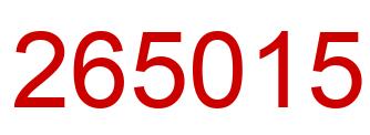 Number 265015 red image