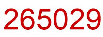 Número 265029 imagen rojo