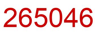 Number 265046 red image