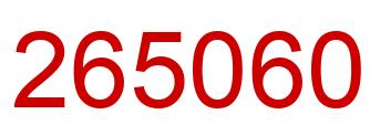 Number 265060 red image