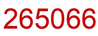 Número 265066 imagen rojo