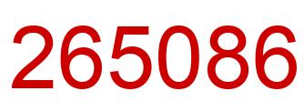 Número 265086 imagen rojo
