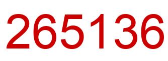 Number 265136 red image