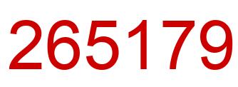 Number 265179 red image