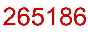 Number 265186 red image