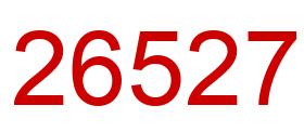 Number 26527 red image