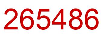 Number 265486 red image