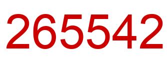 Number 265542 red image