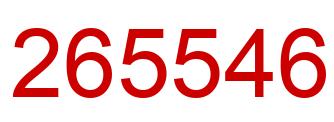 Number 265546 red image