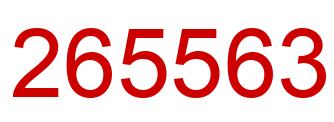 Number 265563 red image