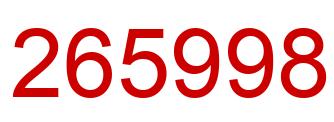 Número 265998 imagen rojo