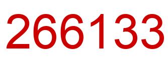 Number 266133 red image