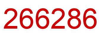 Number 266286 red image