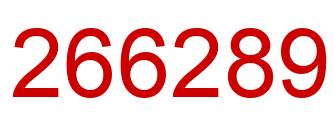 Número 266289 imagen rojo