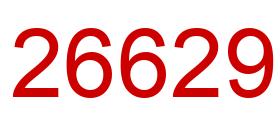 Number 26629 red image