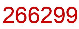 Número 266299 imagen rojo