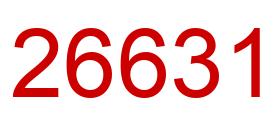 Number 26631 red image