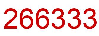 Number 266333 red image