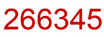 Number 266345 red image