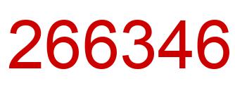 Number 266346 red image