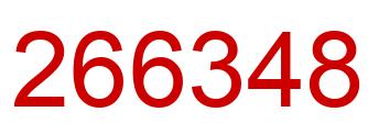 Number 266348 red image