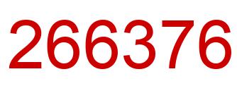 Number 266376 red image