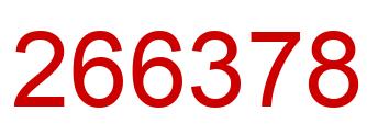 Number 266378 red image