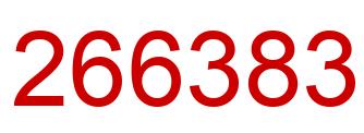 Number 266383 red image
