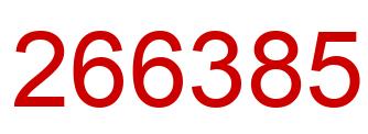 Number 266385 red image