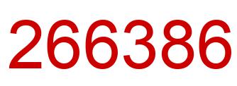 Number 266386 red image