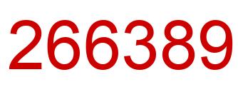 Number 266389 red image