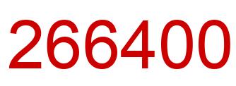 Number 266400 red image