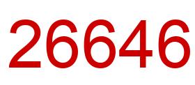 Number 26646 red image