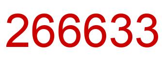 Number 266633 red image