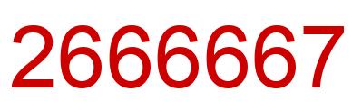 Number 2666667 red image