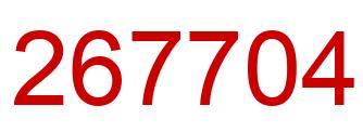 Number 267704 red image