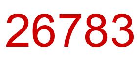 Number 26783 red image