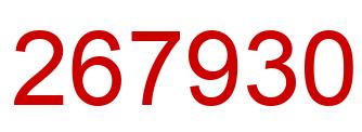 Number 267930 red image