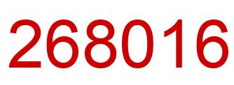 Number 268016 red image
