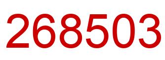 Number 268503 red image