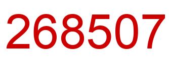 Number 268507 red image