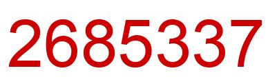 Number 2685337 red image