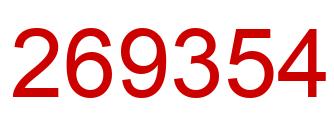 Number 269354 red image
